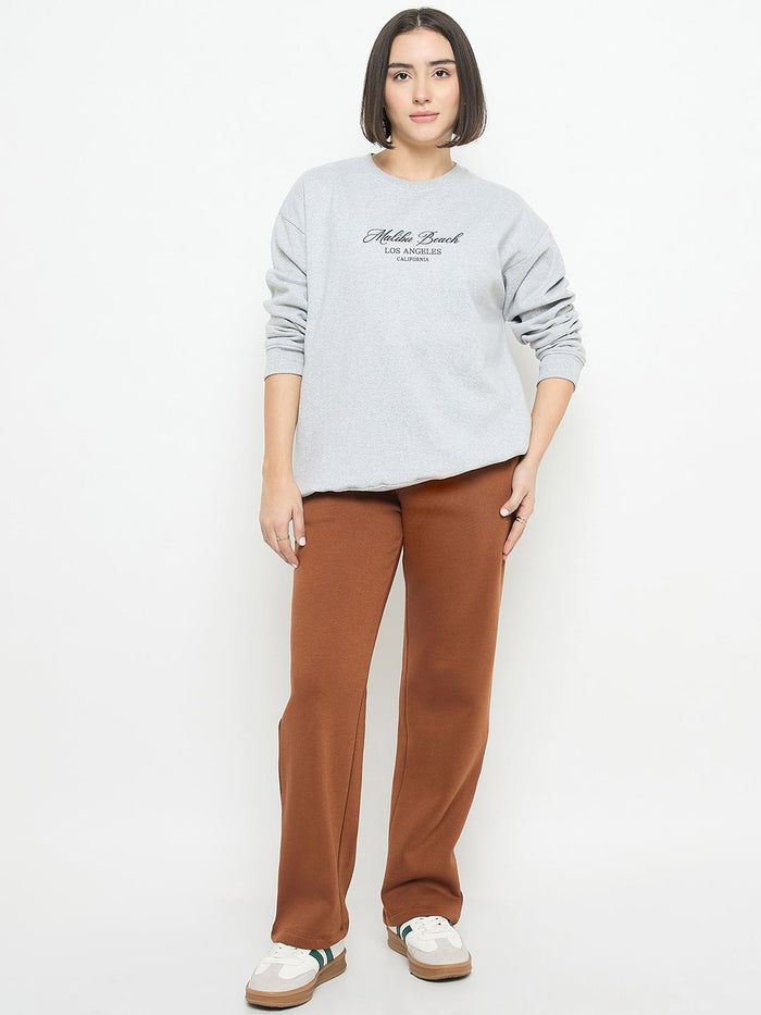 Madame Brown Cotton Blend Track Bottoms