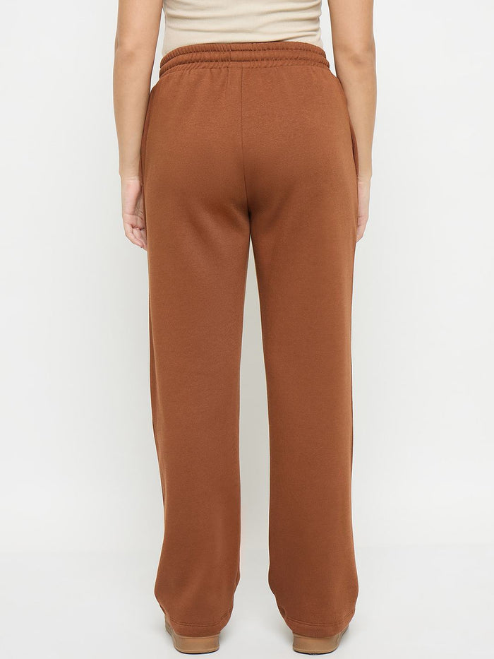 Madame Brown Cotton Blend Track Bottoms