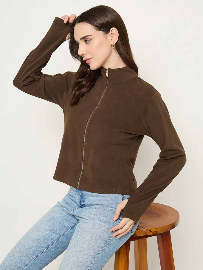 Madame Brown High Neck Top
