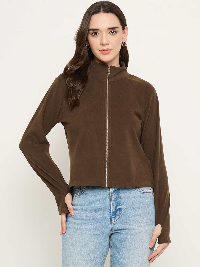 Madame Brown High Neck Top
