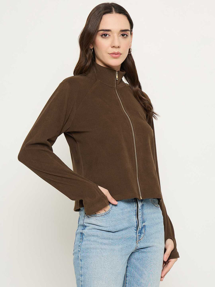 Madame Brown High Neck Top