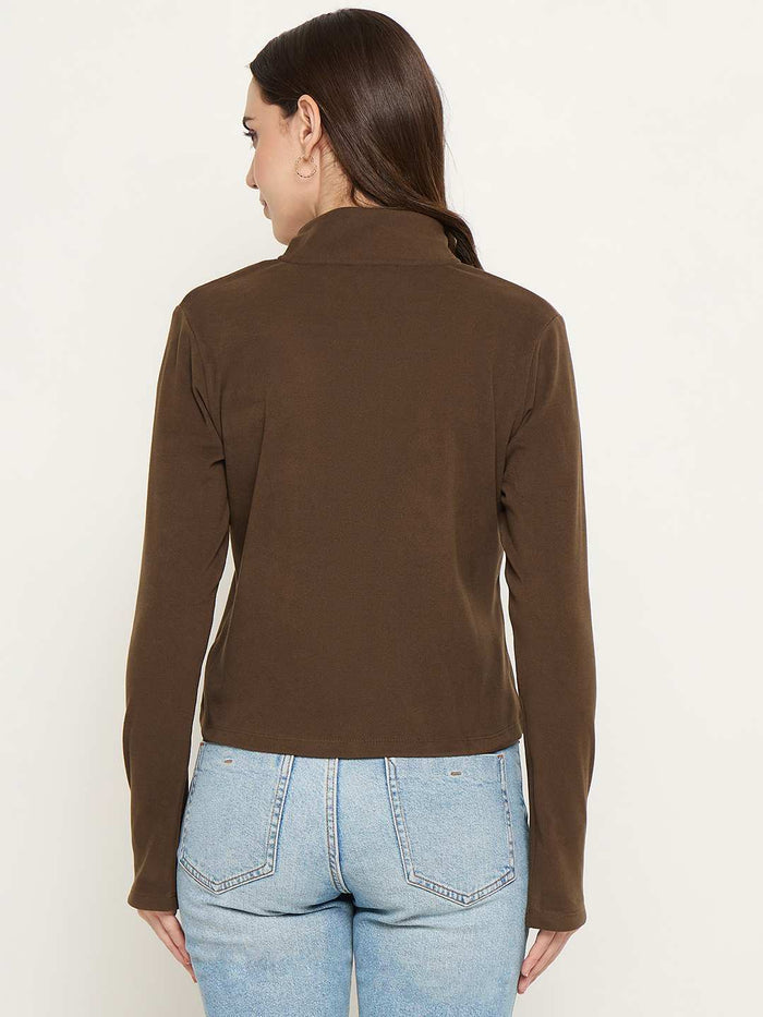 Madame Brown High Neck Top