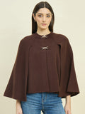 Madame Brown Shrug with Flared Sleeves