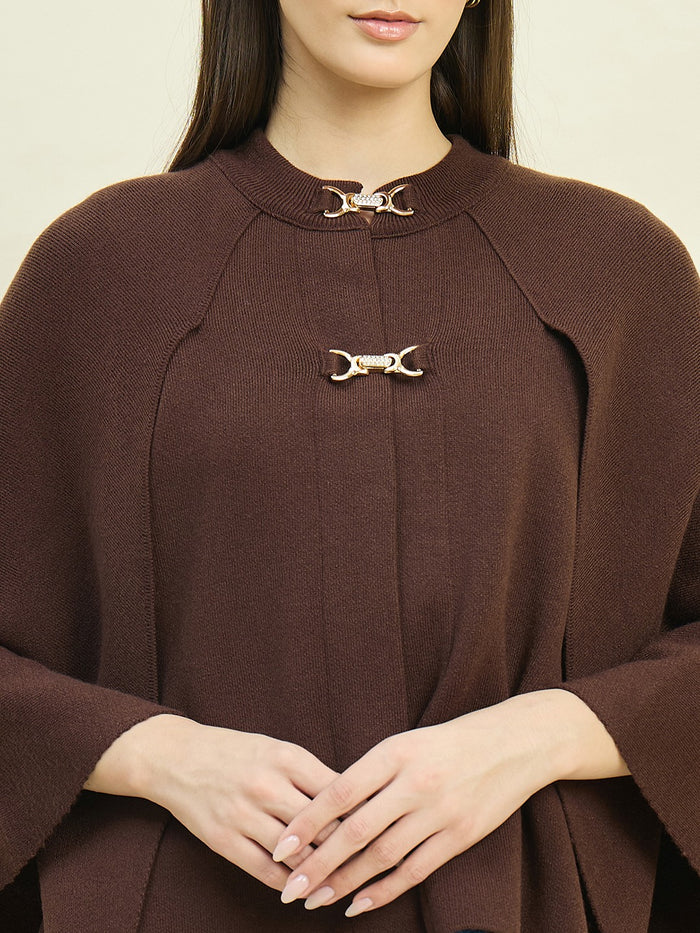 Madame Brown Shrug with Flared Sleeves