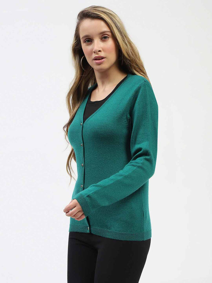 Madame Emerald Green Button-Up Cardigan