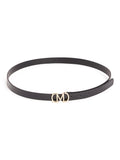 Madame Light Gold M-Shaped Buckle Black Belt