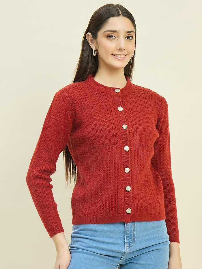 Madame Rust Round Neck Cardigan