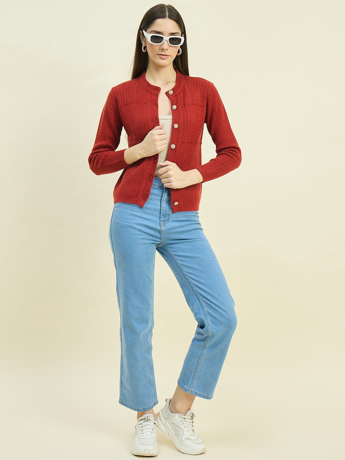 Madame Rust Round Neck Cardigan