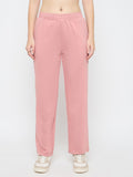 Madame Typography Print Blush Pink Track Bottoms