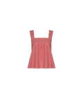 MARGIE TIE-BACK TOP RED GINGHAM