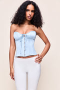 Marini Strapless Corset in Blue Song