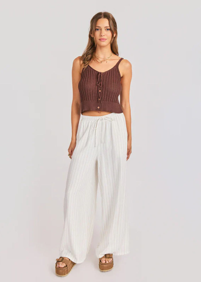 Marlow Buttoned Sweater Vest - Brown