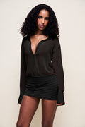 Marseille Shirt Dress in Black