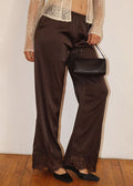 Mason Satin Pants - Brown