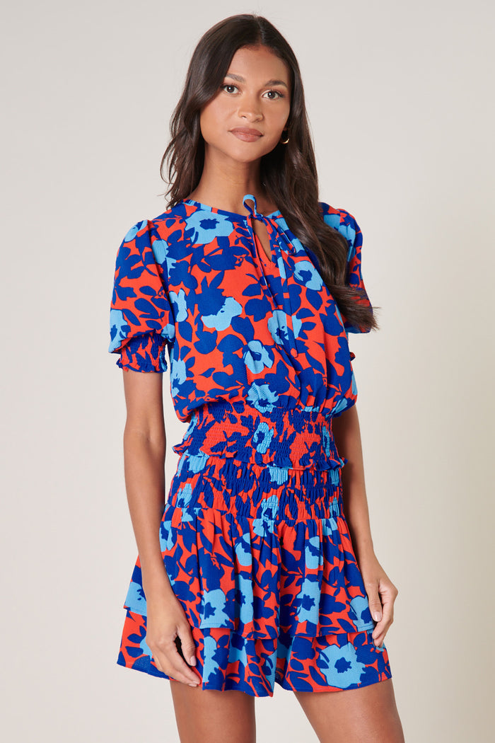 Matador Floral Eclipse Smocked Top