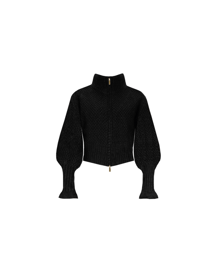 MATILDA ZIP CARDIGAN BLACK
