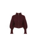 MATILDA ZIP CARDIGAN BURGUNDY