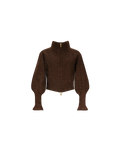 MATILDA ZIP CARDIGAN COCOA