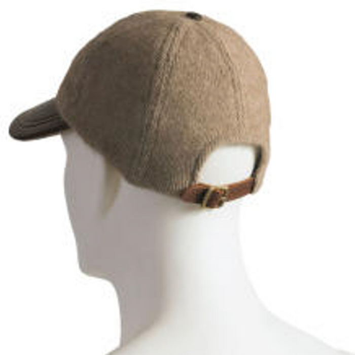 McDonald - Possum & Merino Cap with Leather Peak (607)