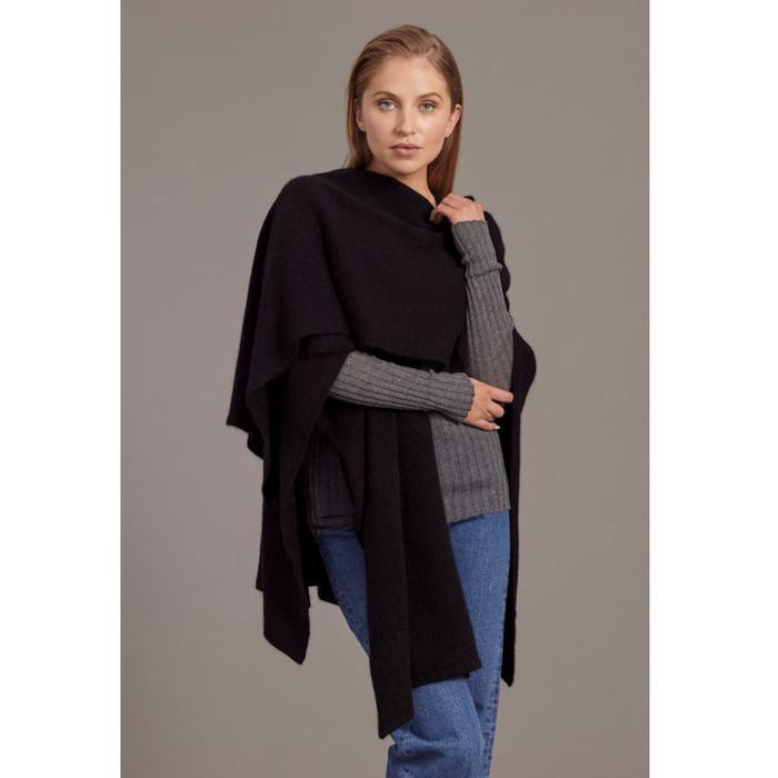 McDonald - Possum & Merino Split Front Cape (616)