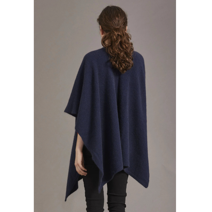 McDonald - Possum & Merino Split Front Cape (616)Navy