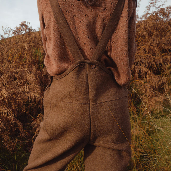 Meadow Women's Pointelle Sweater - Superfine Lambswool - Hazelnut