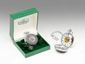 Mechanical Pocket Watch with Shamrock Design by Mullingar Pewter