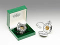 Mechanical Pocket Watch with Shamrocks Design by Mullingar Pewter