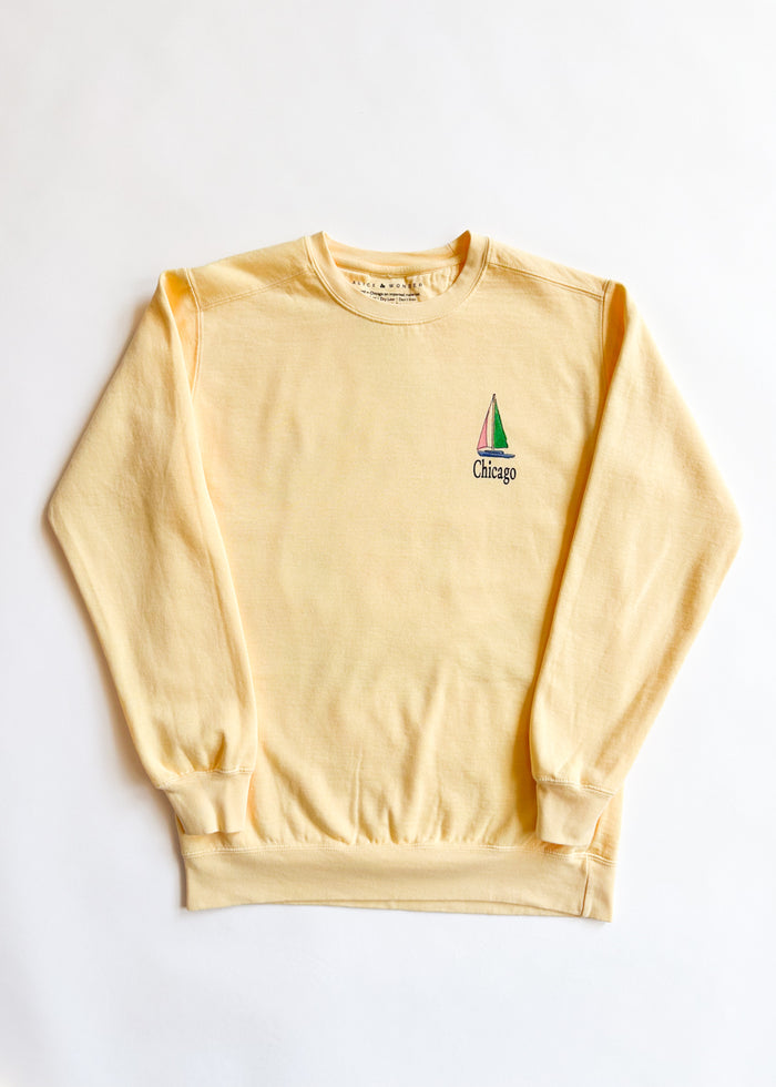 Meet Me At The Lake Crewneck Sweatshirt - Butter