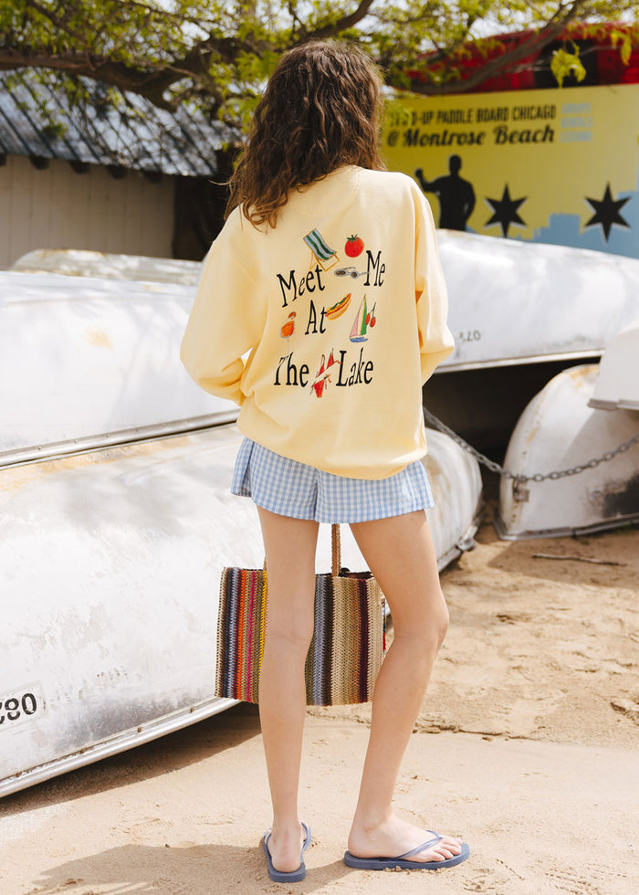 Meet Me At The Lake Crewneck Sweatshirt - Butter