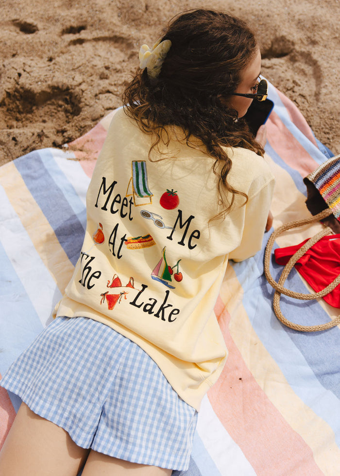 Meet Me At The Lake Crewneck Sweatshirt - Butter
