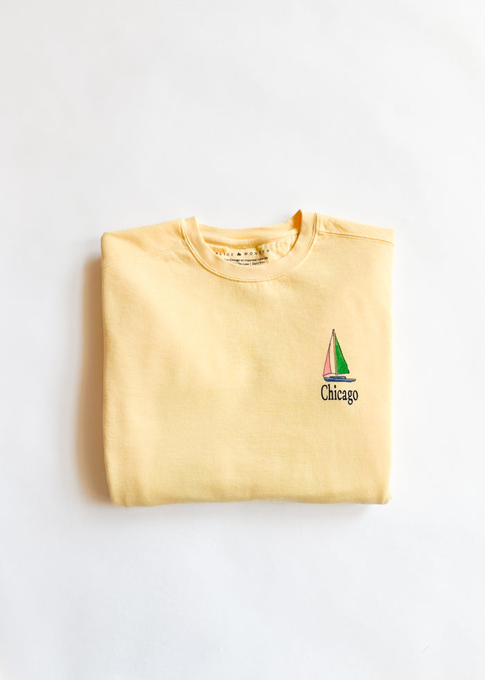 Meet Me At The Lake Crewneck Sweatshirt - Butter