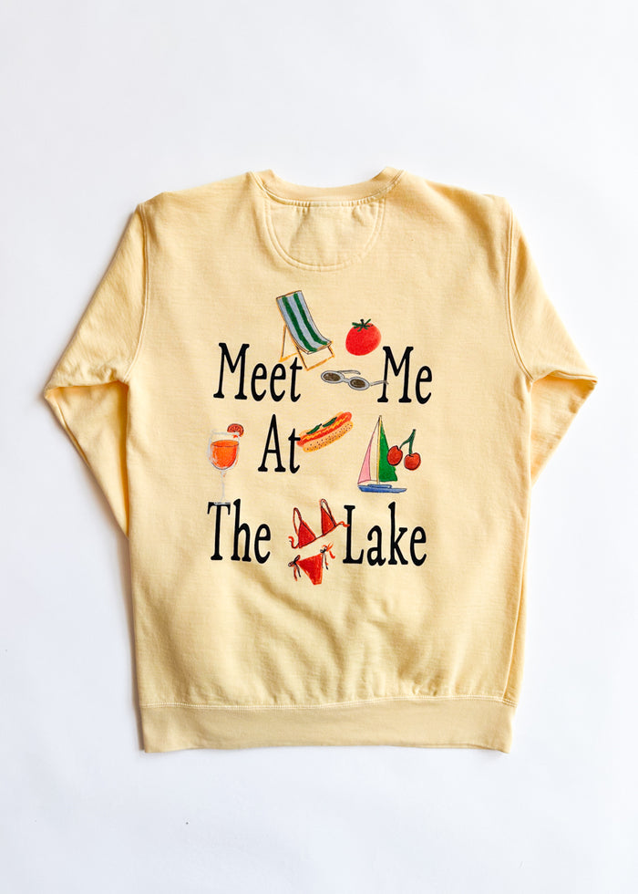 Meet Me At The Lake Crewneck Sweatshirt - Butter