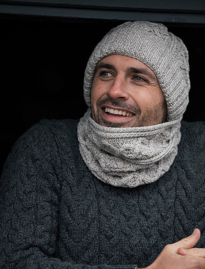 Men's Aran Super Soft Merino Wool Hat - Toasted Oat #color_toasted-oat