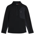 Black quarter zip on a white background.