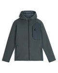 Gray hoodie with a spider logo on a white background