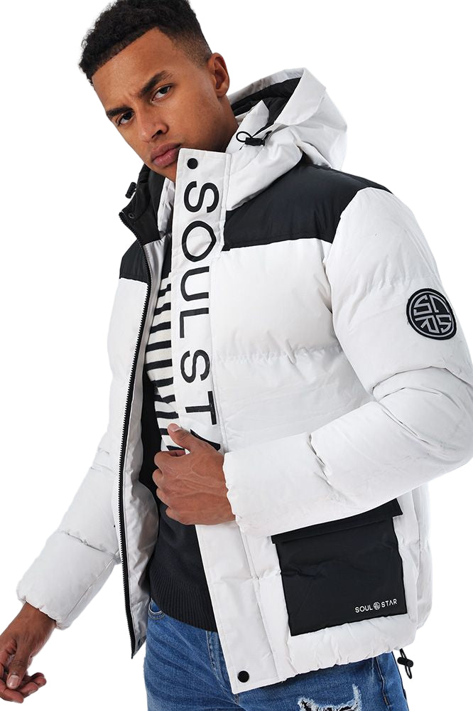 Men's Branded Hooded Puffer Jacket