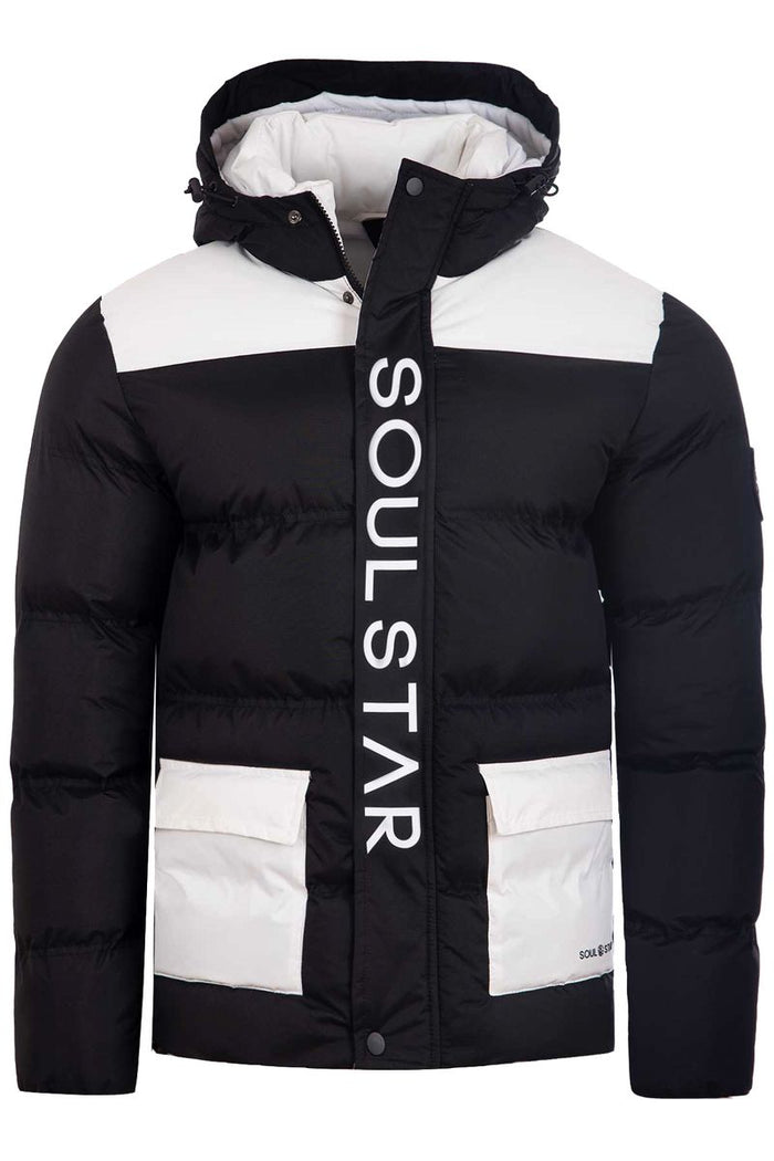 Men's Branded Hooded Puffer Jacket