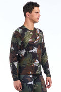 Men's Brush Camo Long Sleeve Gravel Jersey by Giordana Cycling, 2XS, Made in Italy