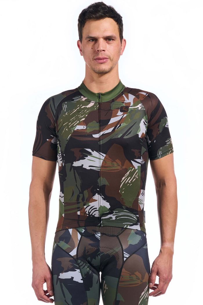 Men's Brush Camo Vero Pro Jersey by Giordana Cycling, XS, Made in Italy