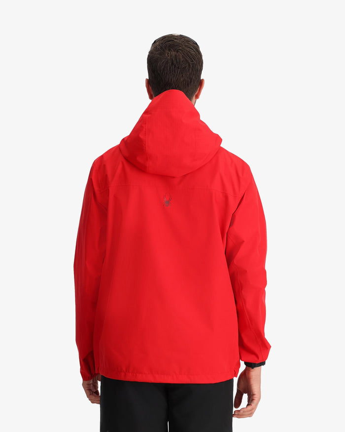 Men's Clutch Rain Shell Jacket - Spyder Red