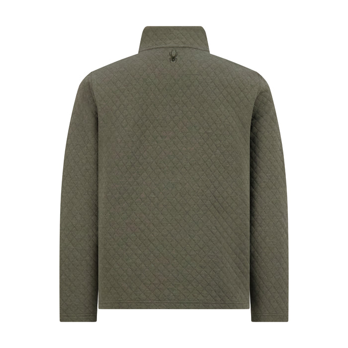 Men's Diamond Quilt Quarter Zip - Olive