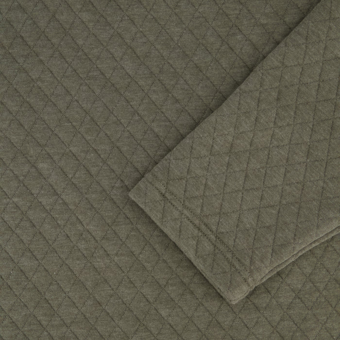 Men's Diamond Quilt Quarter Zip - Olive