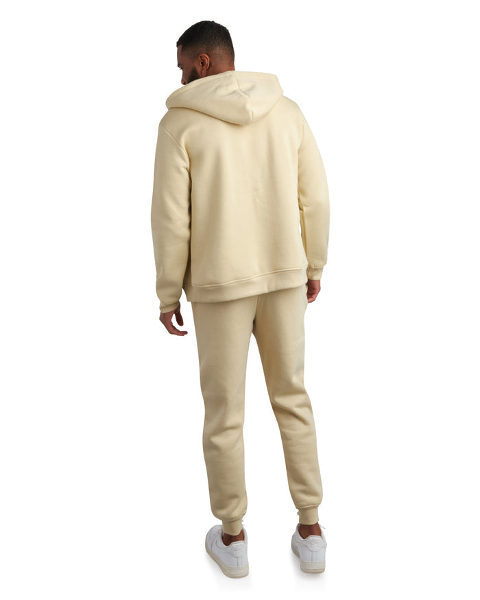 Mens Fleece Full Zip Jogger Set - Cloud