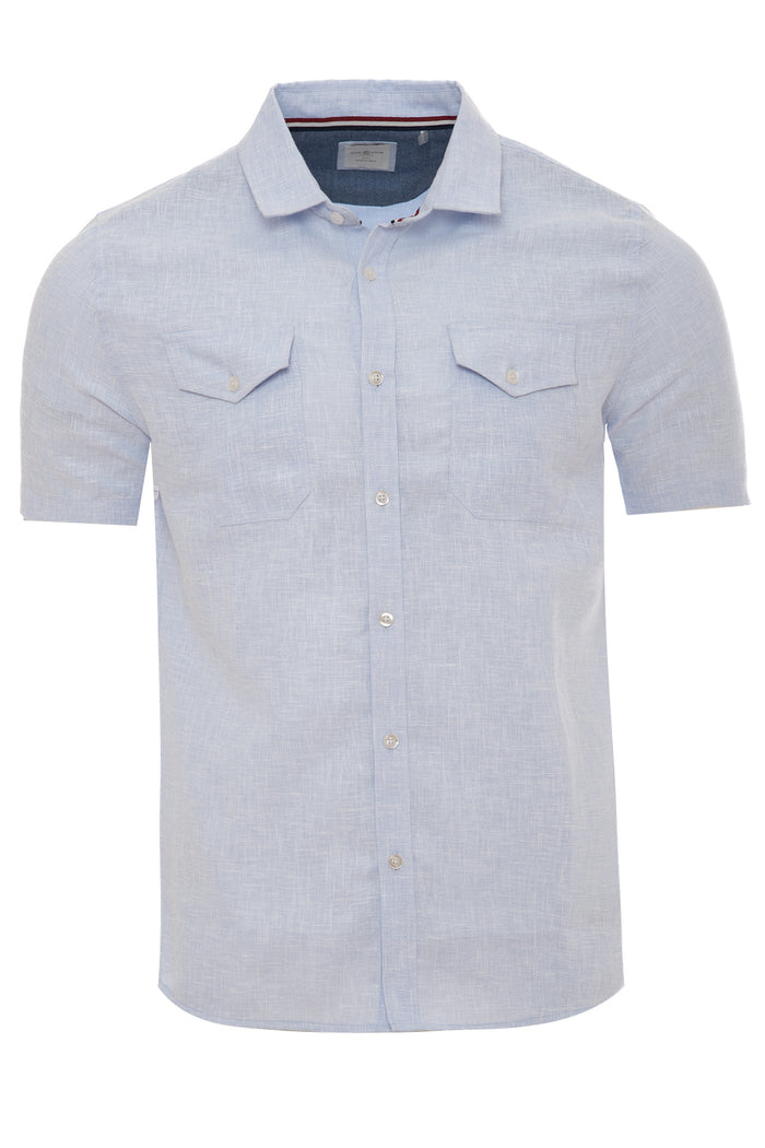 Men's Herringbone Revere Collar Shirt