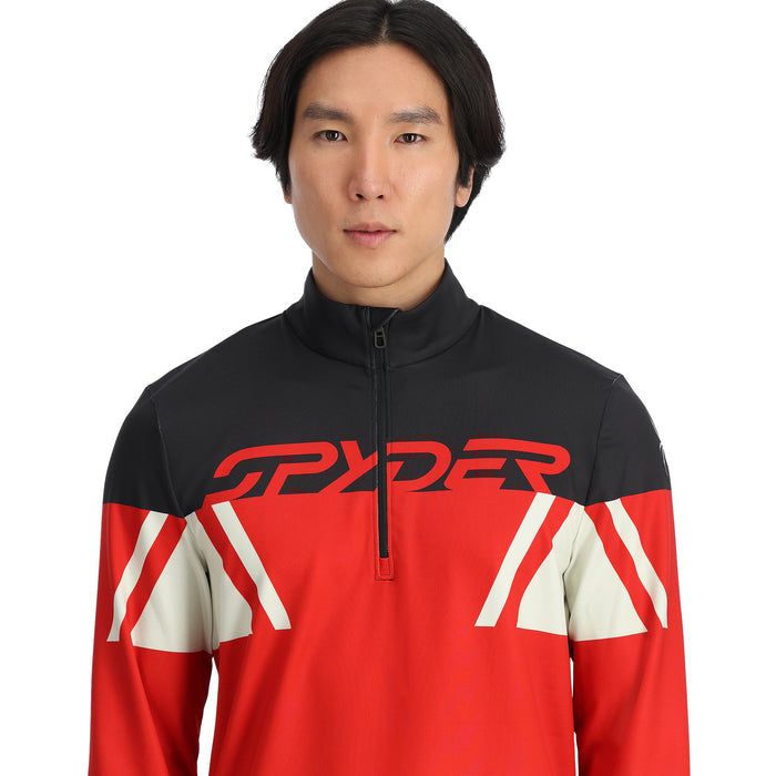 Men's Podium Half Zip T-Neck  - Spyder Red