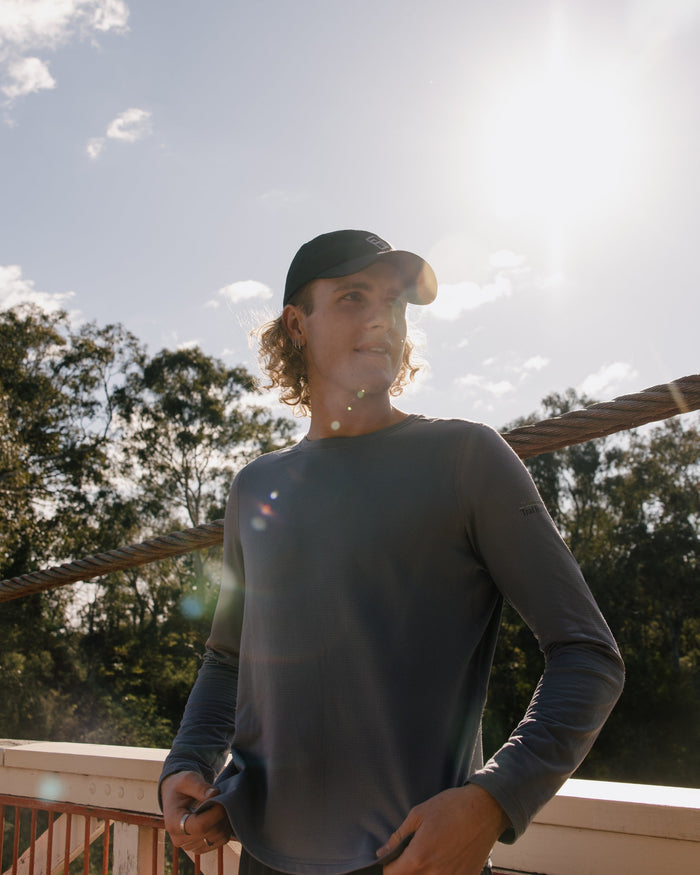 Men's Seeker Fleece Long Sleeve Top - Moon