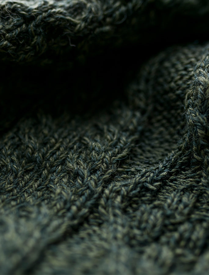 Men's Shawl Neck Cardigan - Merino Wool - Army Green #color_army-green