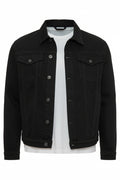 Men's Slim-fit Denim Jacket with Branded Buttons