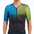 Men's Vero Pro Tri Top by Giordana Cycling, BLUE/YELLOW, Made in Italy